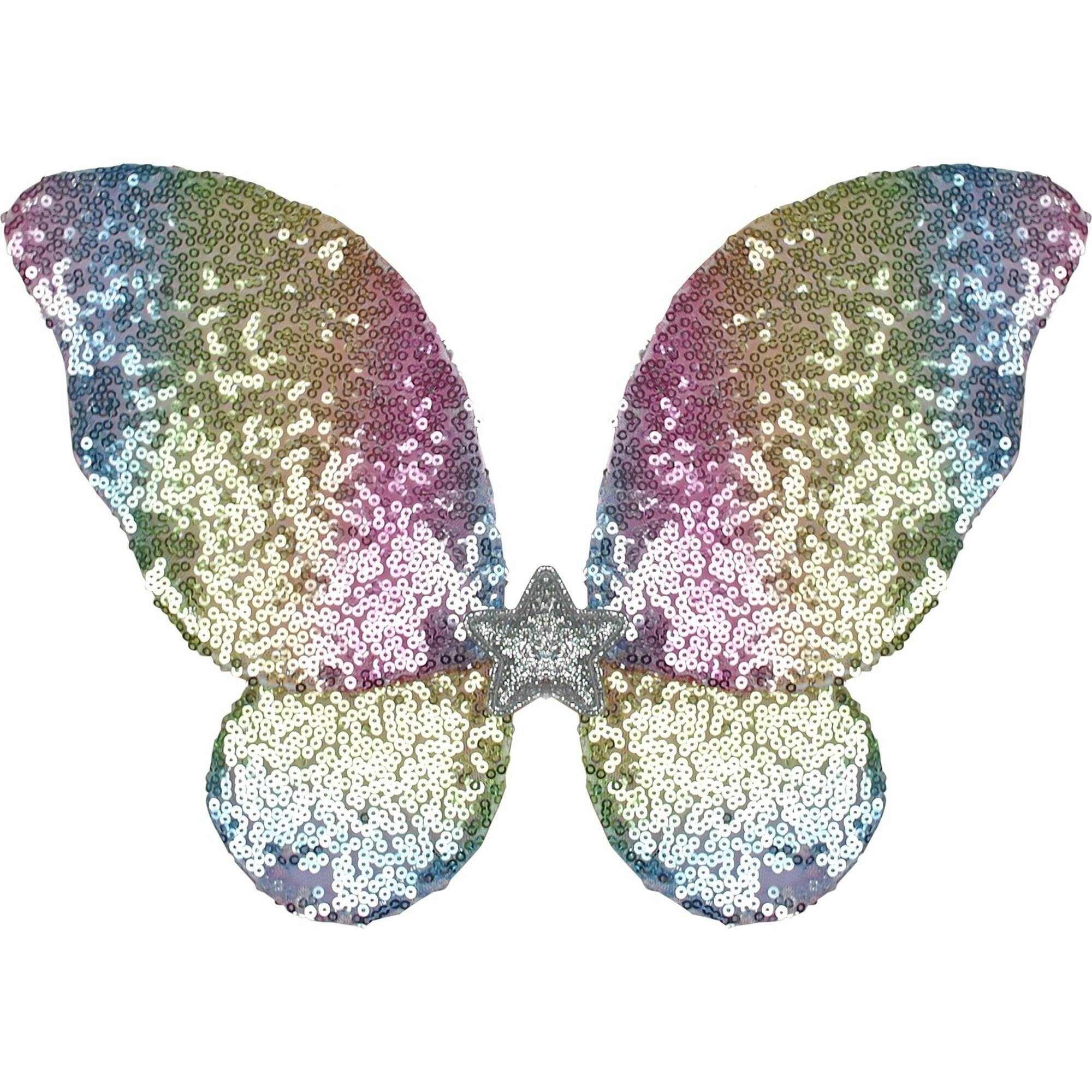 Rainbow Sequins Skirt w/Wings & Wand Size 5/6