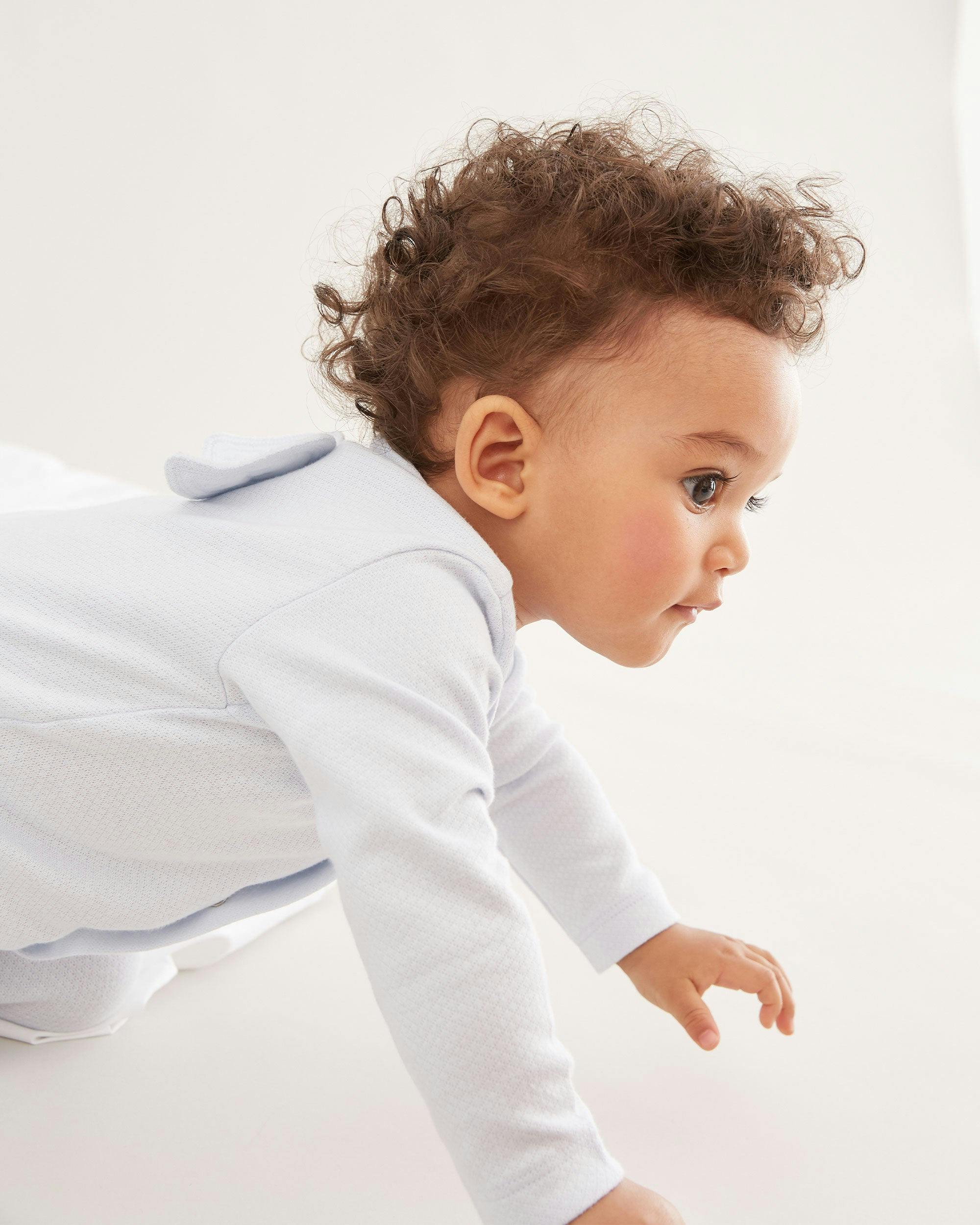 Angel Wing™ Pointelle Sleepsuit - Blue