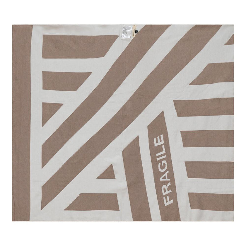 Pattern Knit Blanket Black/Off White