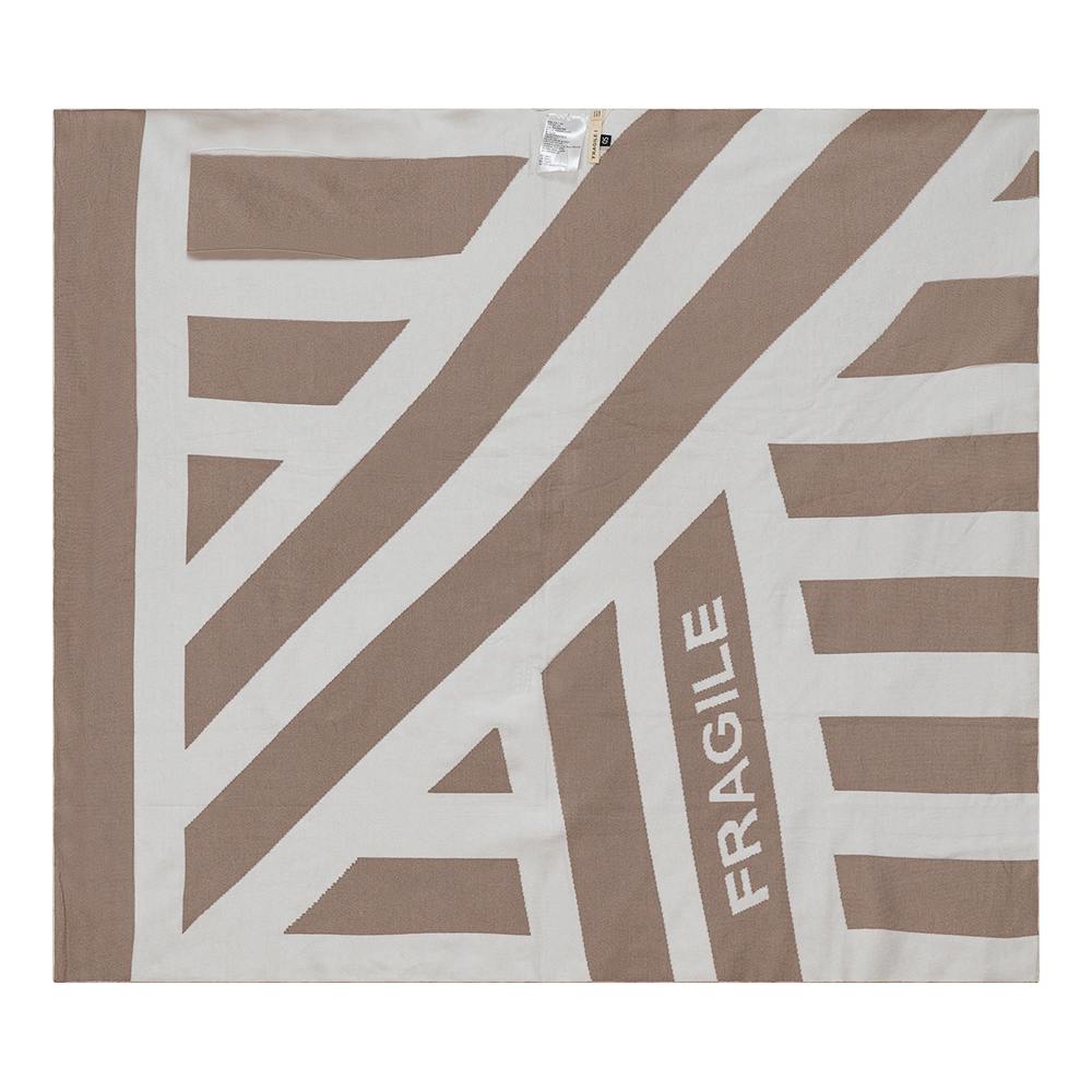 Pattern Knit Blanket Black/Off White