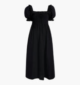 The Scarlett Nap Dress - Black Textured Clip Dot