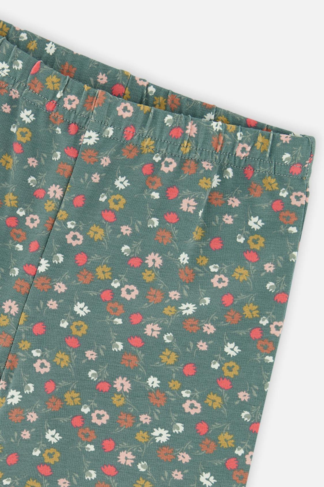 Tunic And Leggings Set Pale Pink And Green Floral Print