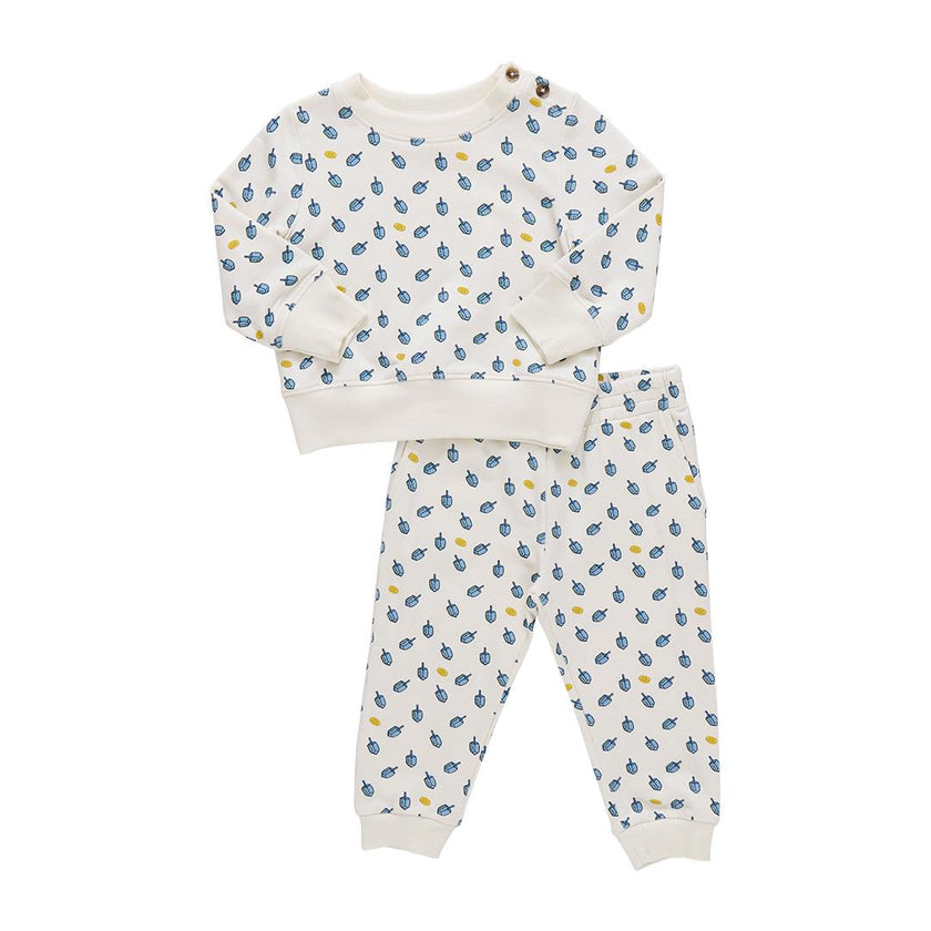 Baby Jax Jogger Set - Tossed Dreidels