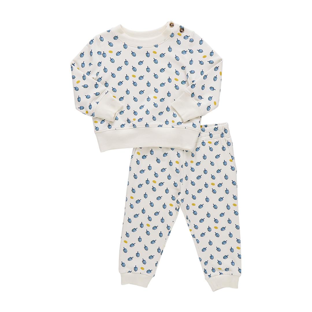 Baby Jax Jogger Set - Tossed Dreidels