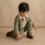 Organic Twill Button Jacket - Olive