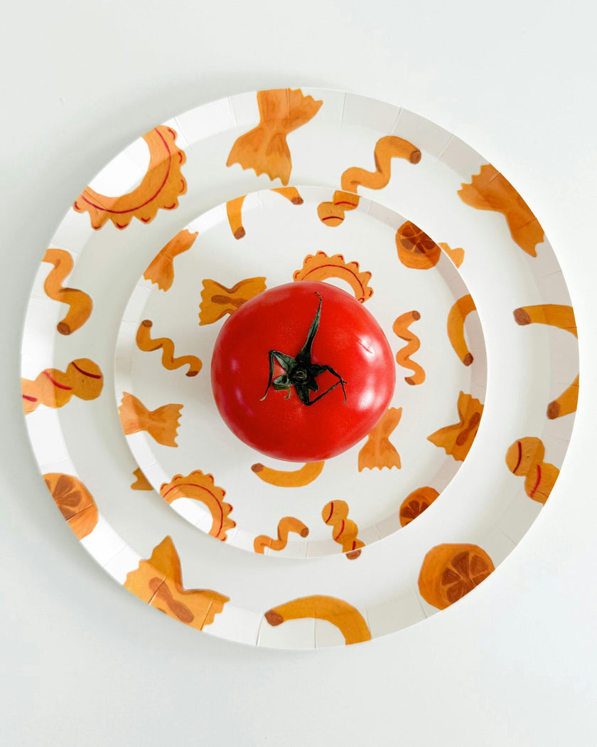Pasta Party Hors d'Oeuvres Plate Set - Golden
