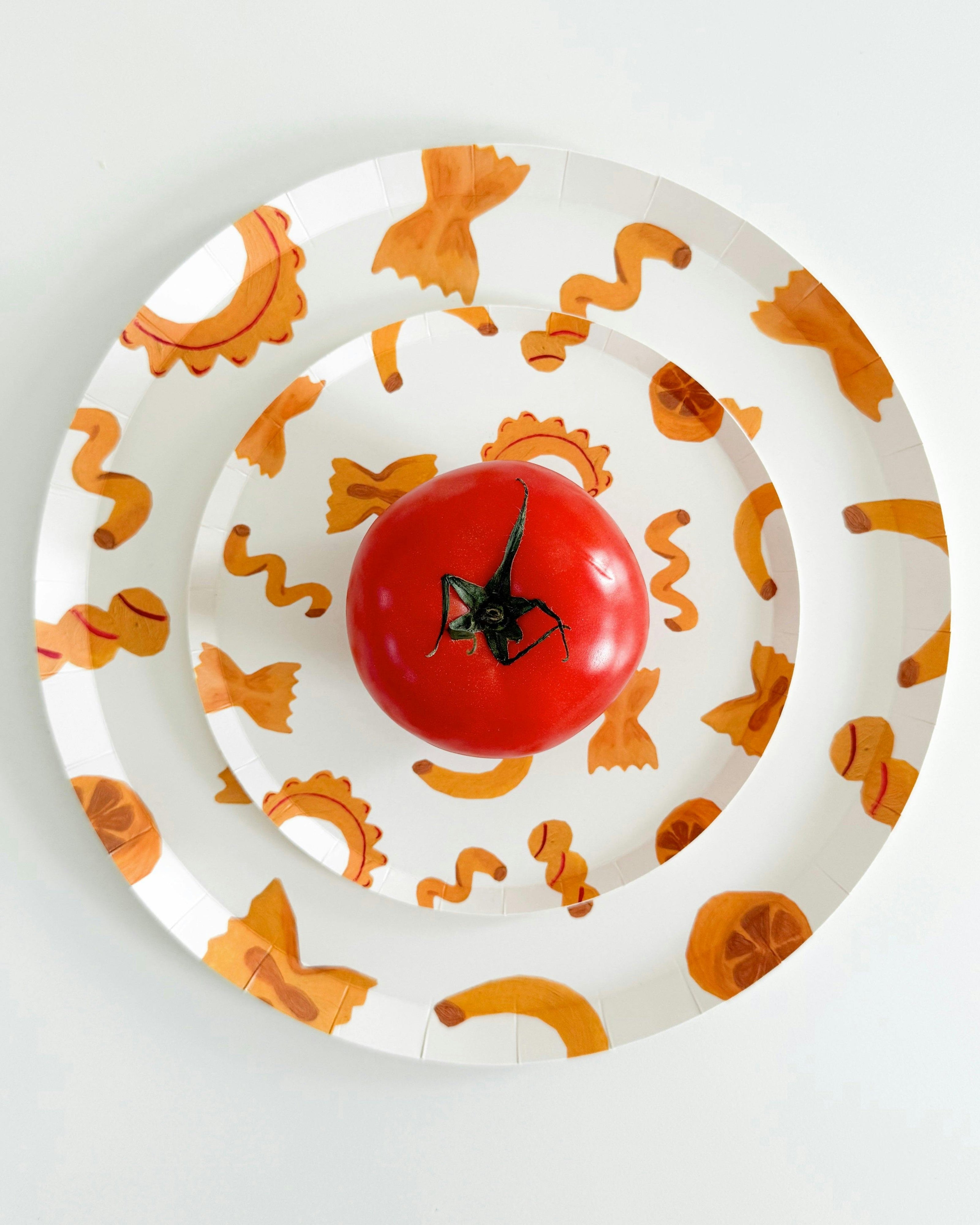 Pasta Party Hors d'Oeuvres Plate Set - Golden