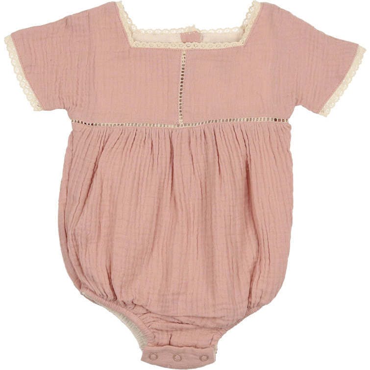 Gauze Crochet Romper
