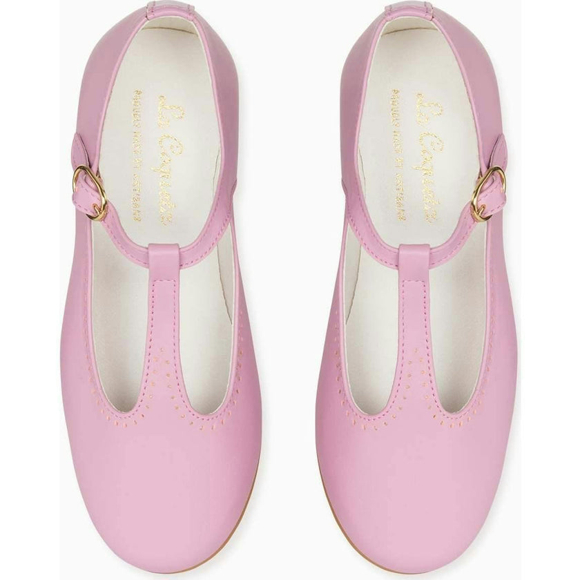 Lilac Leather Girl T-Bar Shoes