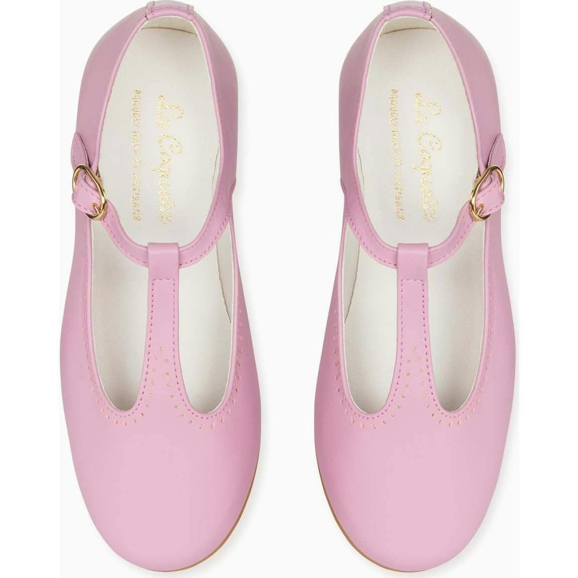 Lilac Leather Girl T-Bar Shoes