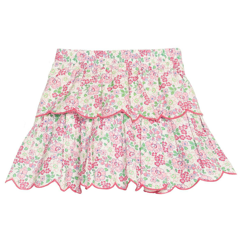 Two Tiered Skort - Pink Bloomsbury Blossoms