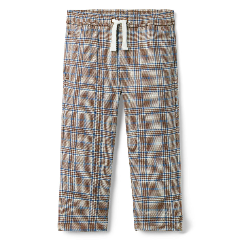 The Plaid Pull-On Pant, brown