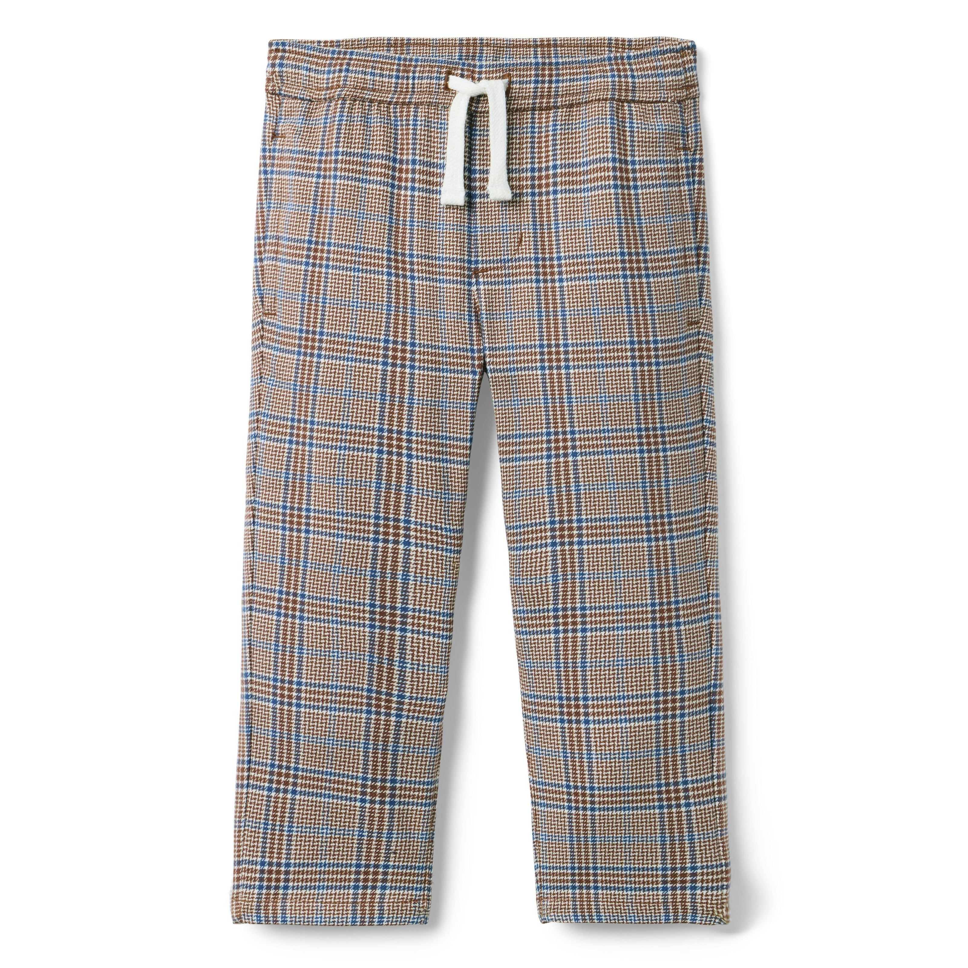 The Plaid Pull-On Pant, brown