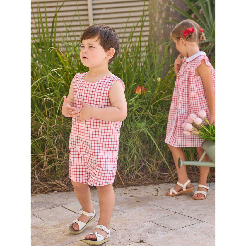 Vintage John John - Red Windowpane