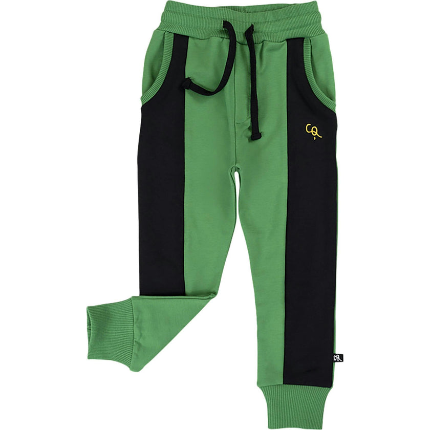 Colorblock Pattern Elastic Waistband Drawstring Pockets Jogger