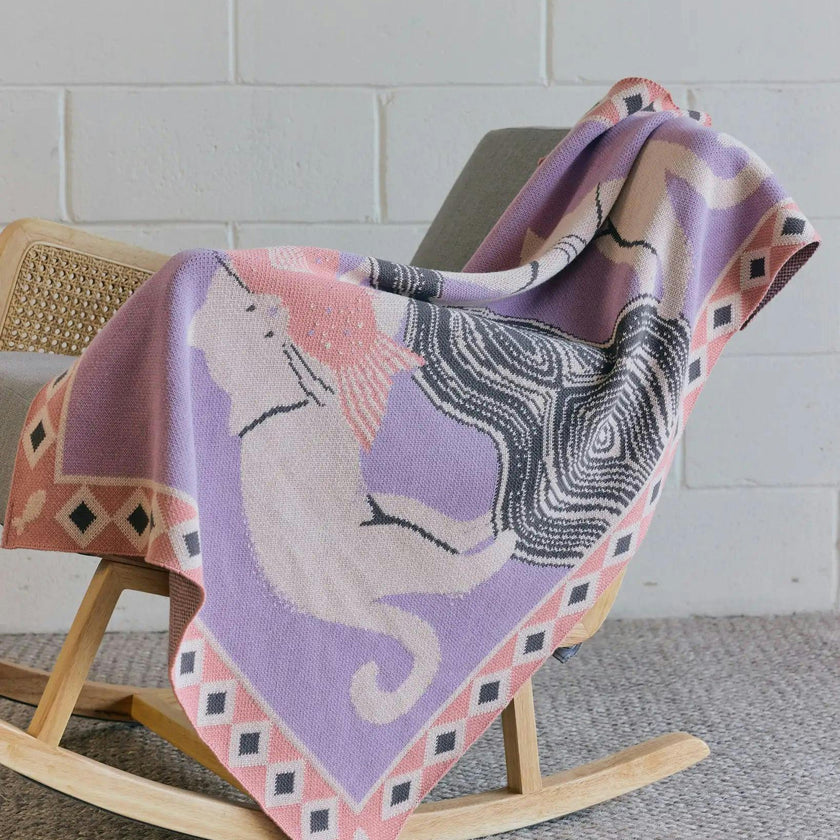 Catch of the Day Knit Mini Blanket