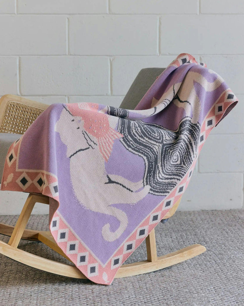 Catch of the Day Knit Mini Blanket