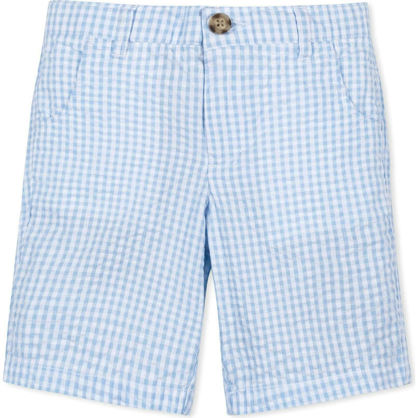 Organic Seersucker Short, Blue