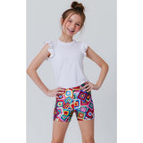 Girls Ruffle Crop Top, White