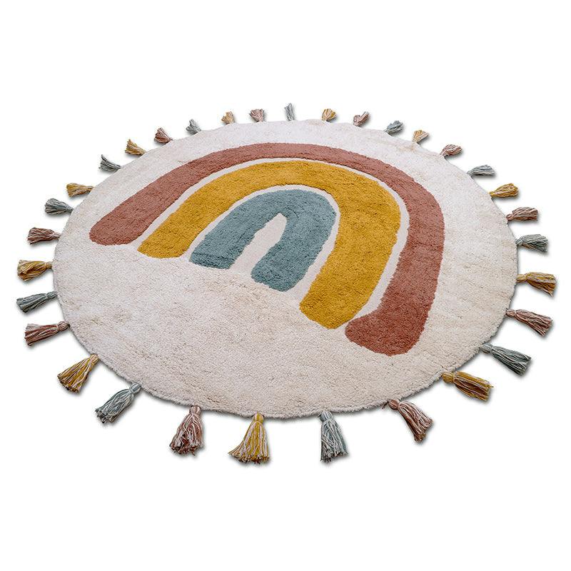 Hand-Tufted Tassel Round Rug