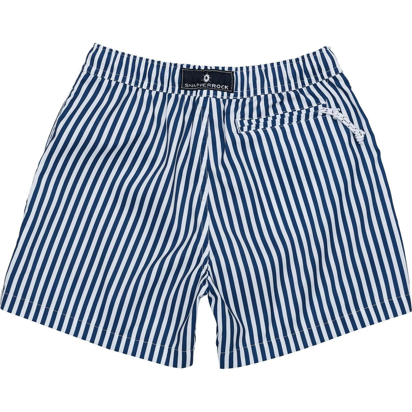 Denim Stripe Comfort Lined Swim Short