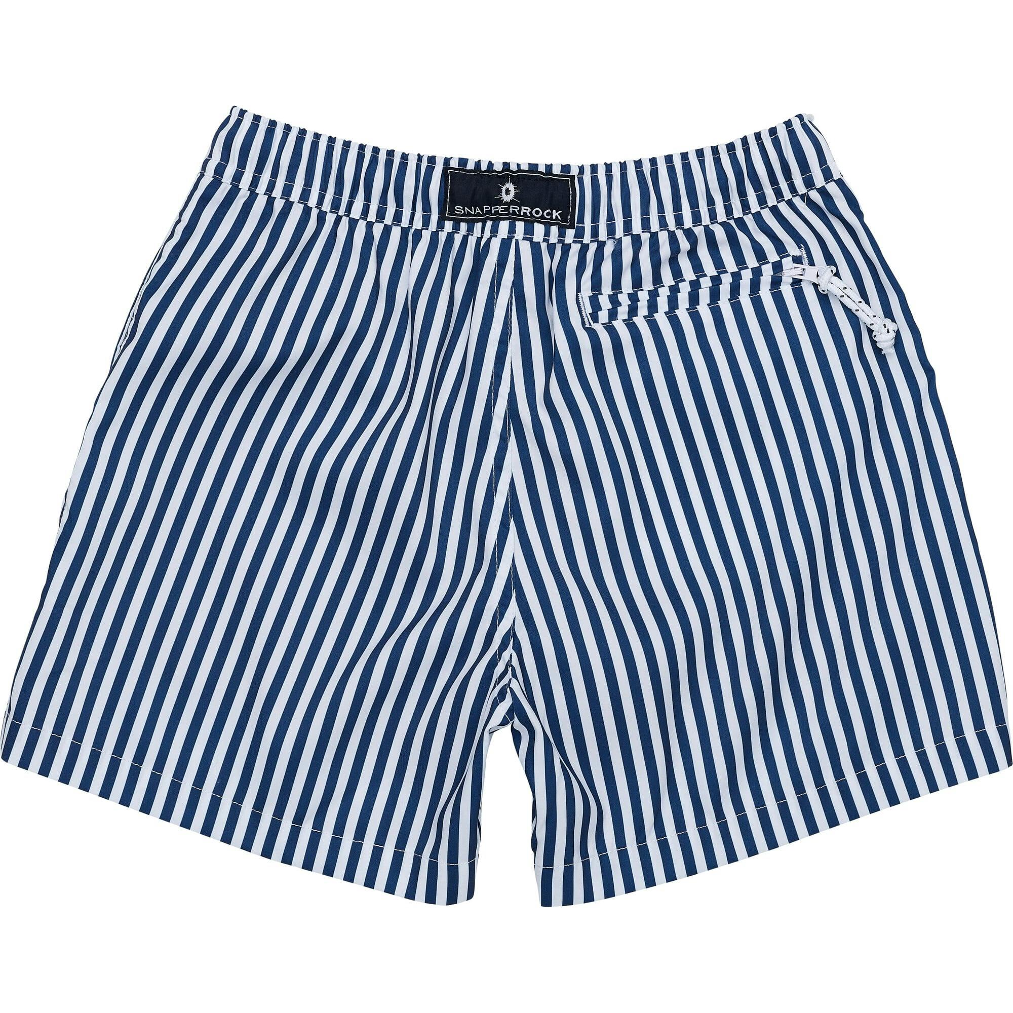 Denim Stripe Comfort Lined Swim Short