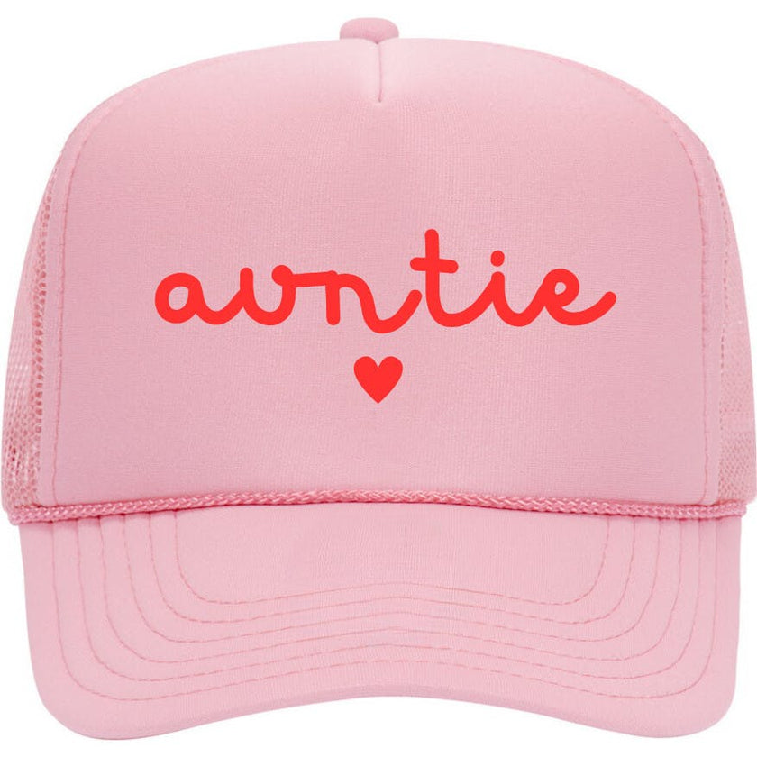Auntie Trucker Hat, Pink