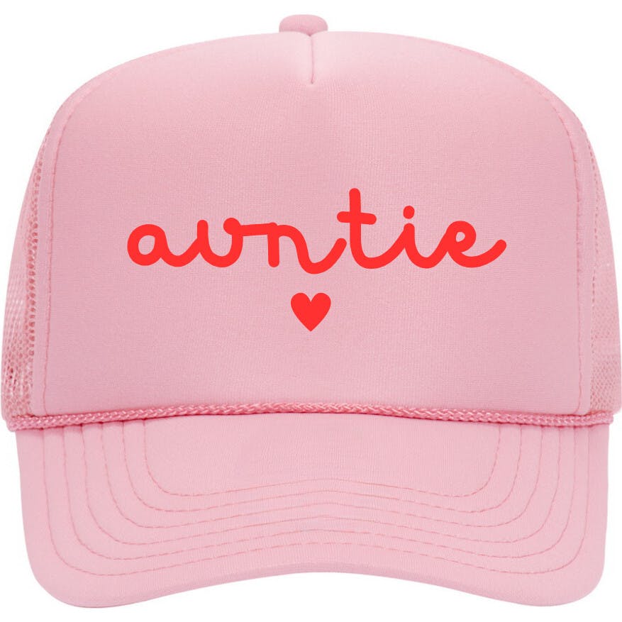 Auntie Trucker Hat, Pink
