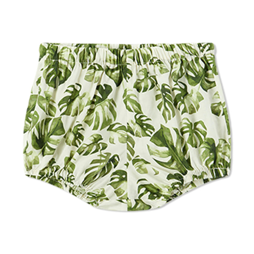 Island Leaf Ruffle Dress & Bloomers