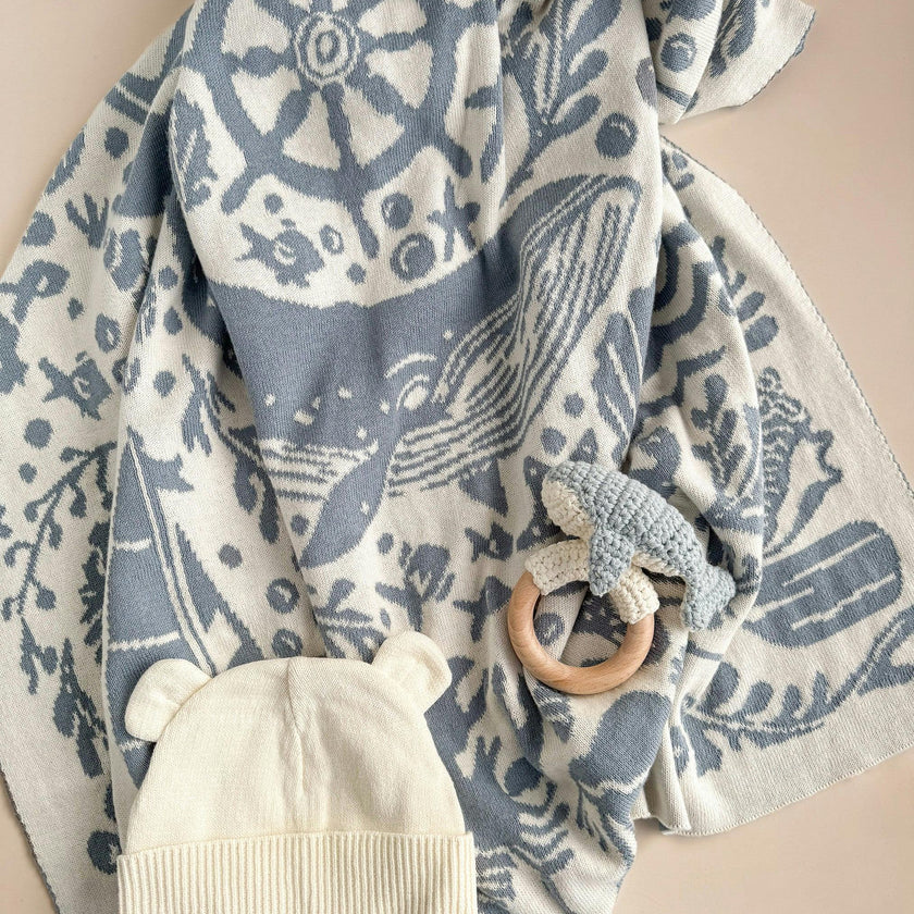 Cotton Baby Nautical Gift Set, Whale