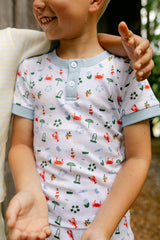 Frankie PJ Set - Coastal Waters