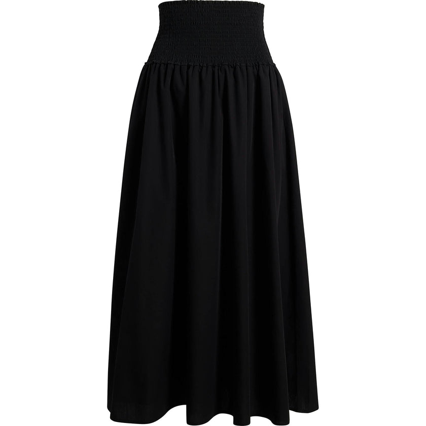 The Delphine Nap Skirt - Black Cotton