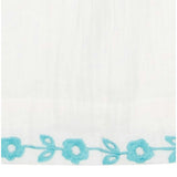 Serena Girls Tassel Dress Aqua Floral Embroidery, Aqua Floral Embroidery