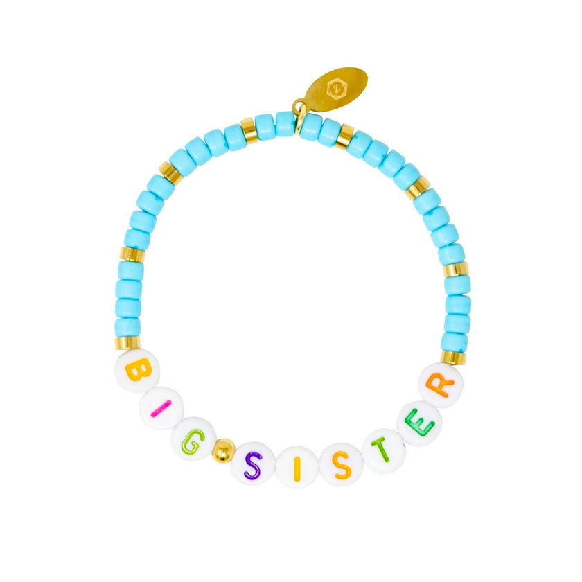 Girl's Big Sis/Lil Sis Stretchy Bead Bracelet Set