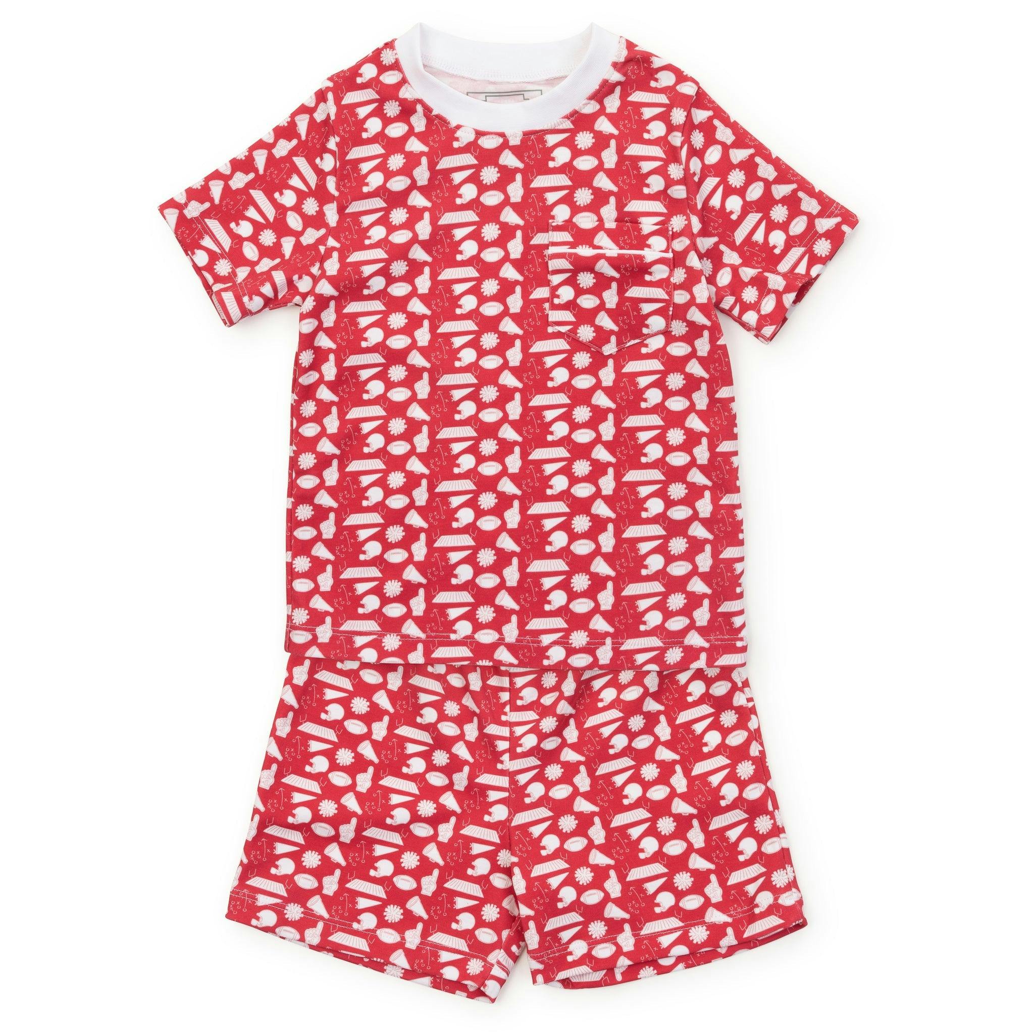 Charles Boys' Short Set - Pep Rally Red