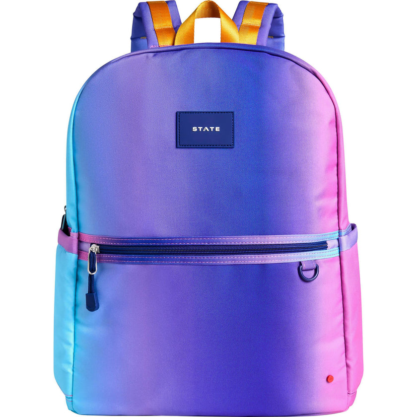 Kane Double Pocket Large Backpack, Blue/Pink Gradient