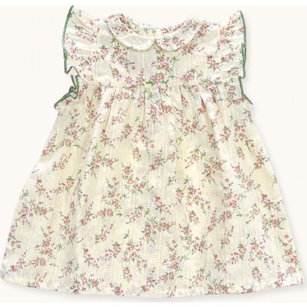 Baby Dress BIANCA Hand-Smocked Plumetis Roses Bouquet, Florals