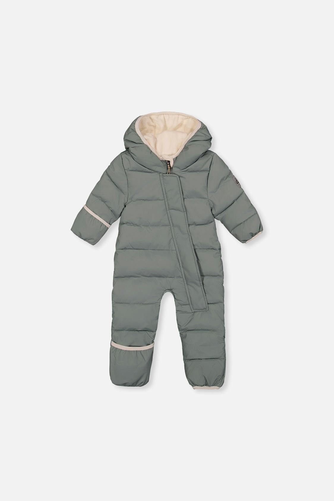 Baby Cloud One Piece Snowsuit Adapted For Car Seats Sage Green