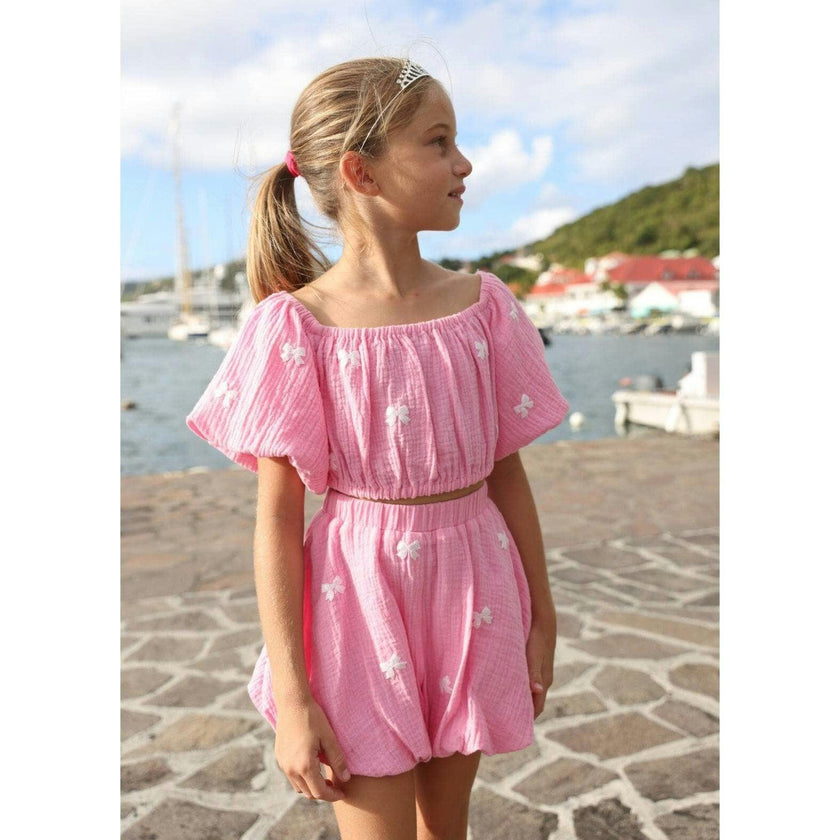 Pink Hailey Bow Bubble Set