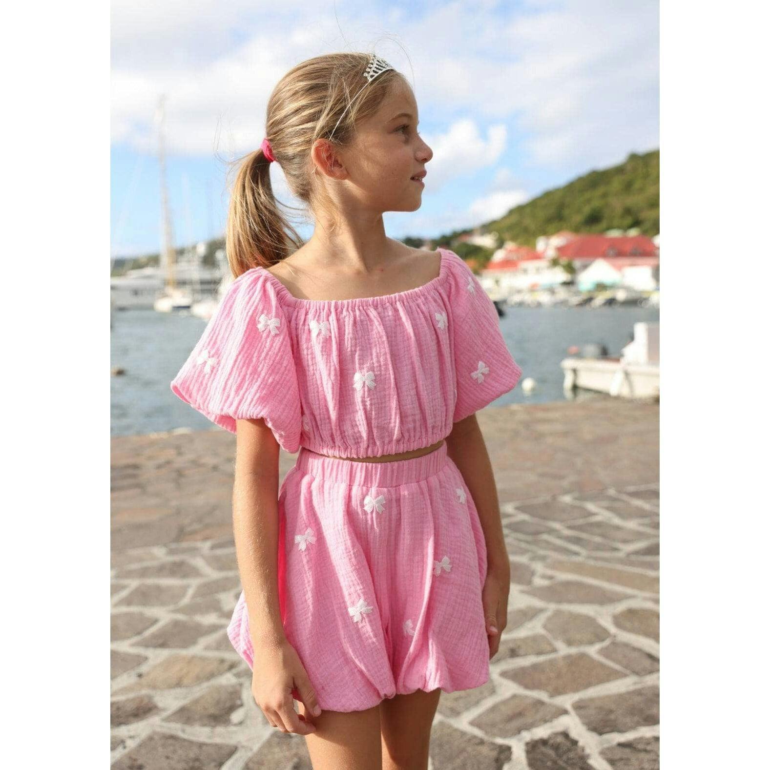 Pink Hailey Bow Bubble Set