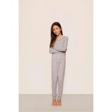 Kids Printed TENCEL™ Modal Unisex Long PJ Set, Blue