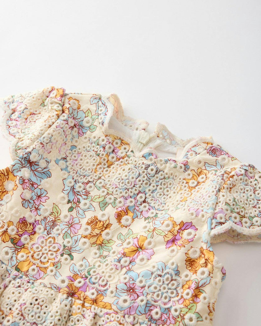 Posie Cotton Embroidered Romper (Baby)