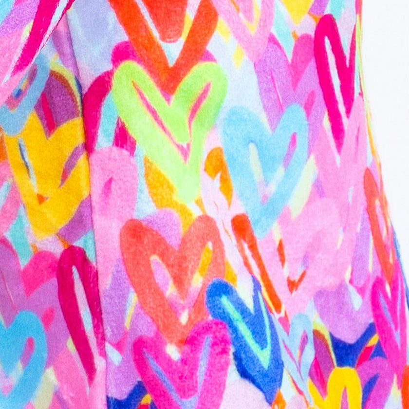 Graffiti Hearts Plush Blanket