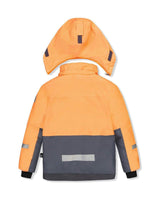Two Piece Teknik Snowsuit Bright Orange Grey And Taupe