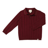JAYDEN Burgundy Knitted Polo