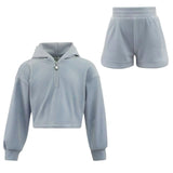 Pastel Velour Short Set