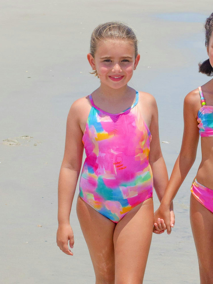 Printed One Piece Swimsuit