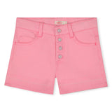 Pink Pop Denim Sequin Pocket Shorts
