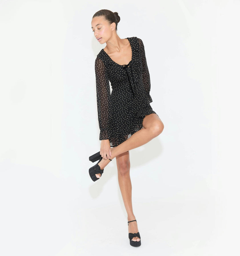 The Bridget Dress - Black Polka Dot