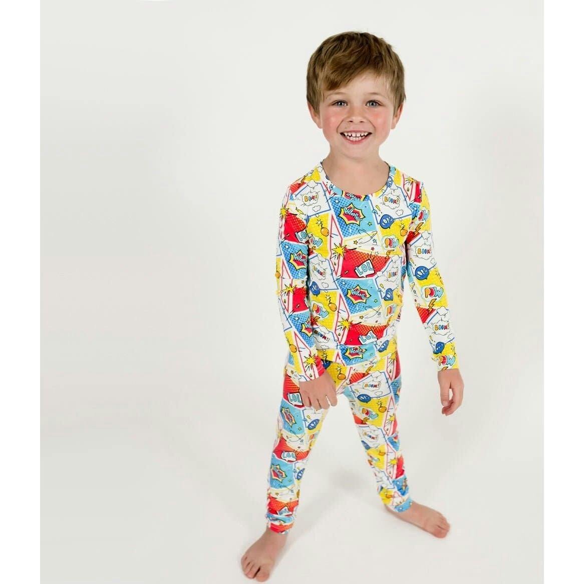 Comic Hero Bamboo Kids Pajamas